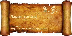 Masan Zerind névjegykártya